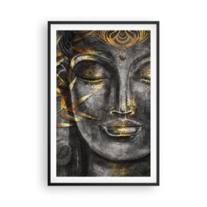Poster în ramă neagră - Simțiți pacea - 61x91 cm
