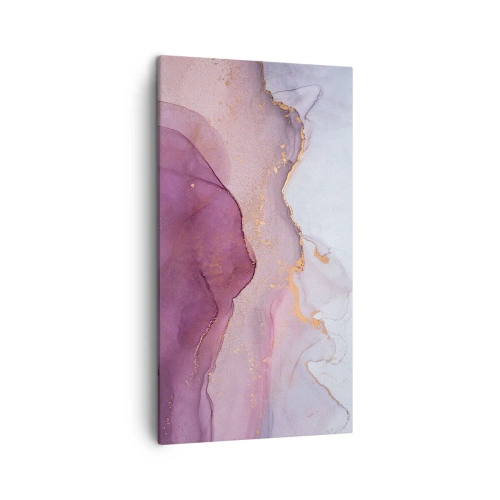 Tablou pe pânză - Valuri de liliac și violet - 45x80 cm