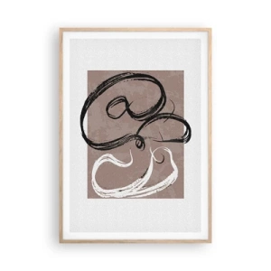 Poster în ramă de stejar deschis - Compoziția - căutarea plenitudinii - 70x100 cm