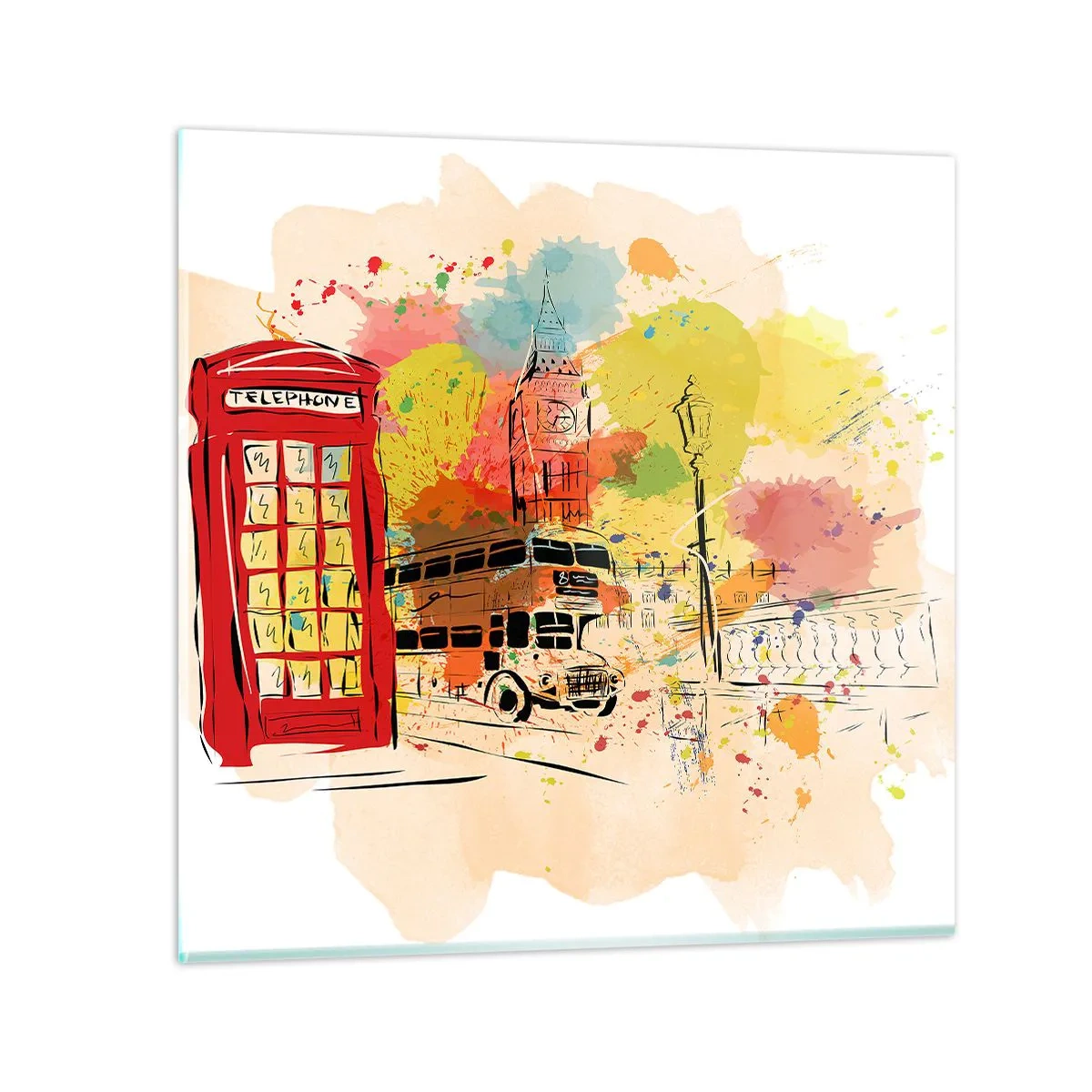 Tablou pe sticlă - Orașul varietăților - 30x30 cm