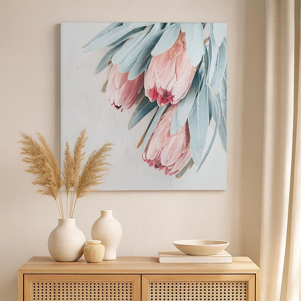 Tablou pe pânză - Rușinate de propria lor frumusețe - 30x30 cm