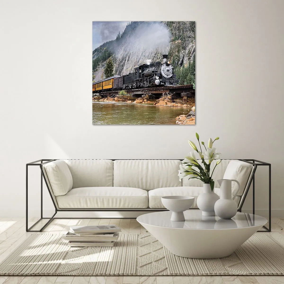 Tablou pe sticlă - Și încotro? Unde? - 40x40 cm