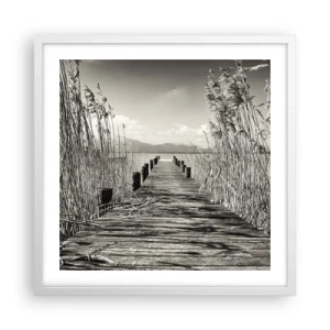 Poster în ramă albă - În intimitatea ierburilor - 50x50 cm