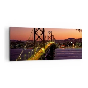 Tablou pe pânză - O seară în mov - 100x40 cm