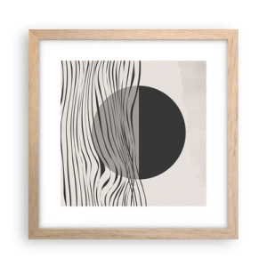 Poster în ramă de stejar deschis - Semicompunere - 30x30 cm