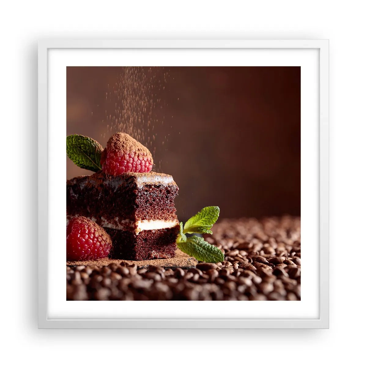 Poster în ramă albă - Viața este dulce - 50x50 cm