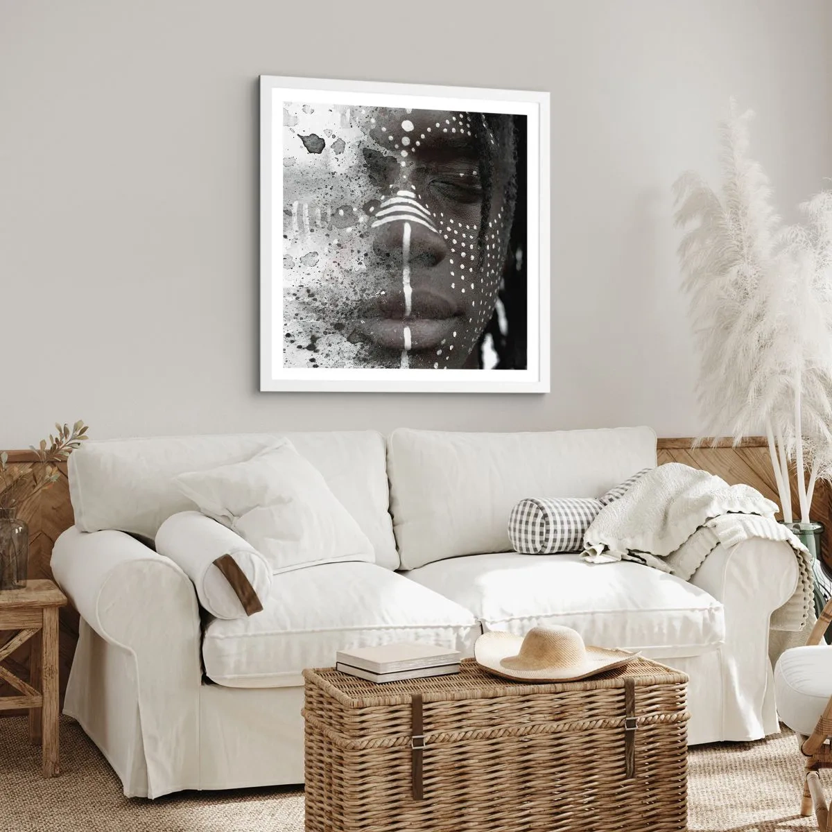 Poster în ramă albă - Descoperă spiritul original - 40x40 cm