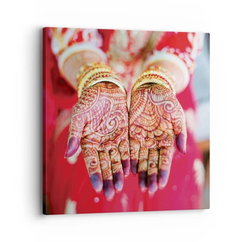 Tablou pe pânză - Gata să prindă fericirea - 30x30 cm