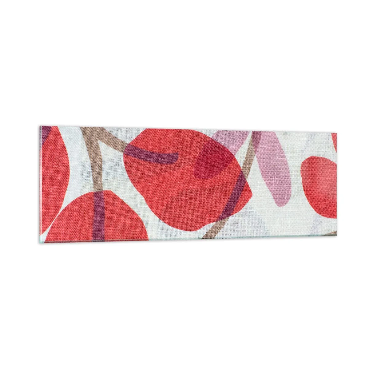 Tablou pe sticlă - Aranjament floral în roz - 90x30 cm