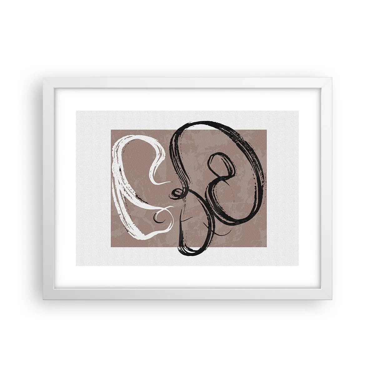 Poster în ramă albă - Compoziția - căutarea plenitudinii - 40x30 cm