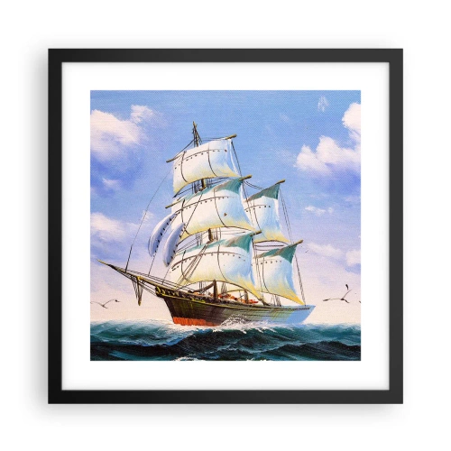 Poster în ramă neagră - Cu mândrie în vânt - 40x40 cm