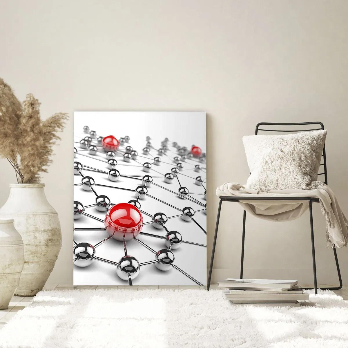 Tablou pe sticlă - Plasă de argint - 50x70 cm
