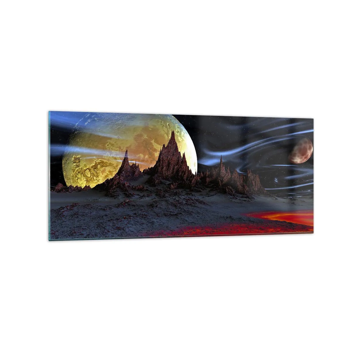 Tablou pe sticlă - Lumea necunoscută - 120x50 cm