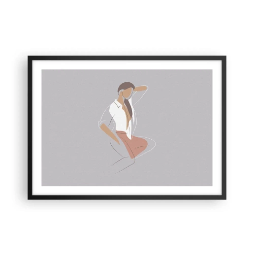 Poster în ramă neagră - Schiță de farmec - 70x50 cm