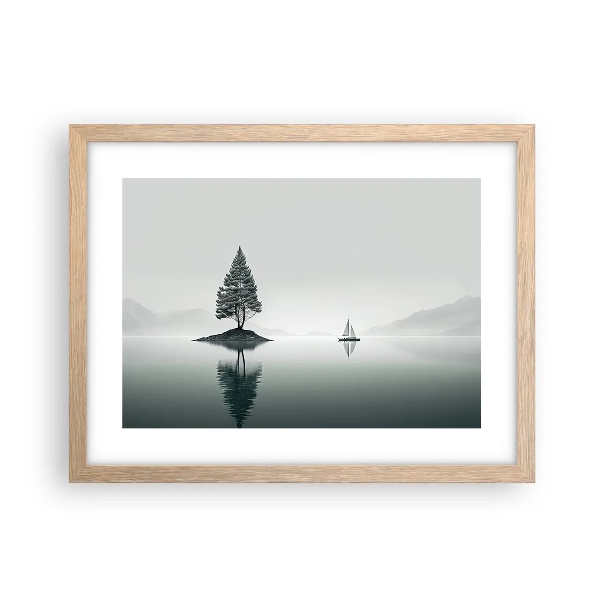 Poster în ramă de stejar deschis - Visând cu ochii deschiși - 40x30 cm