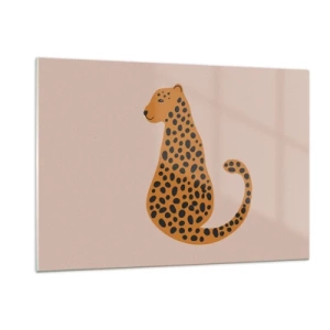 Tablou pe sticlă - Modelul leopard este tot timpul la modă - 120x80 cm