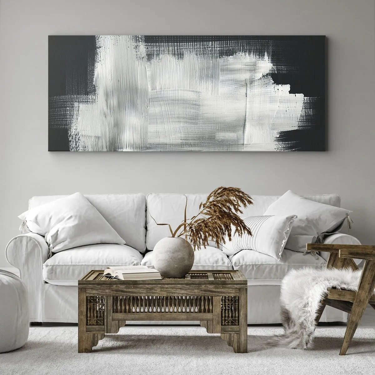 Tablou pe pânză - Țesut vertical și orizontal - 100x40 cm