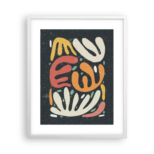 Poster în ramă albă - Compoziție - te-am prins - 40x50 cm