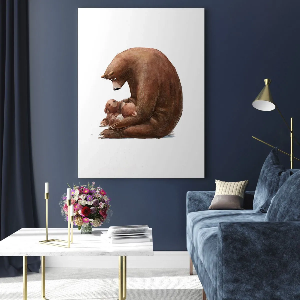Tablou pe sticlă - Vise plăcute, copii - 50x70 cm