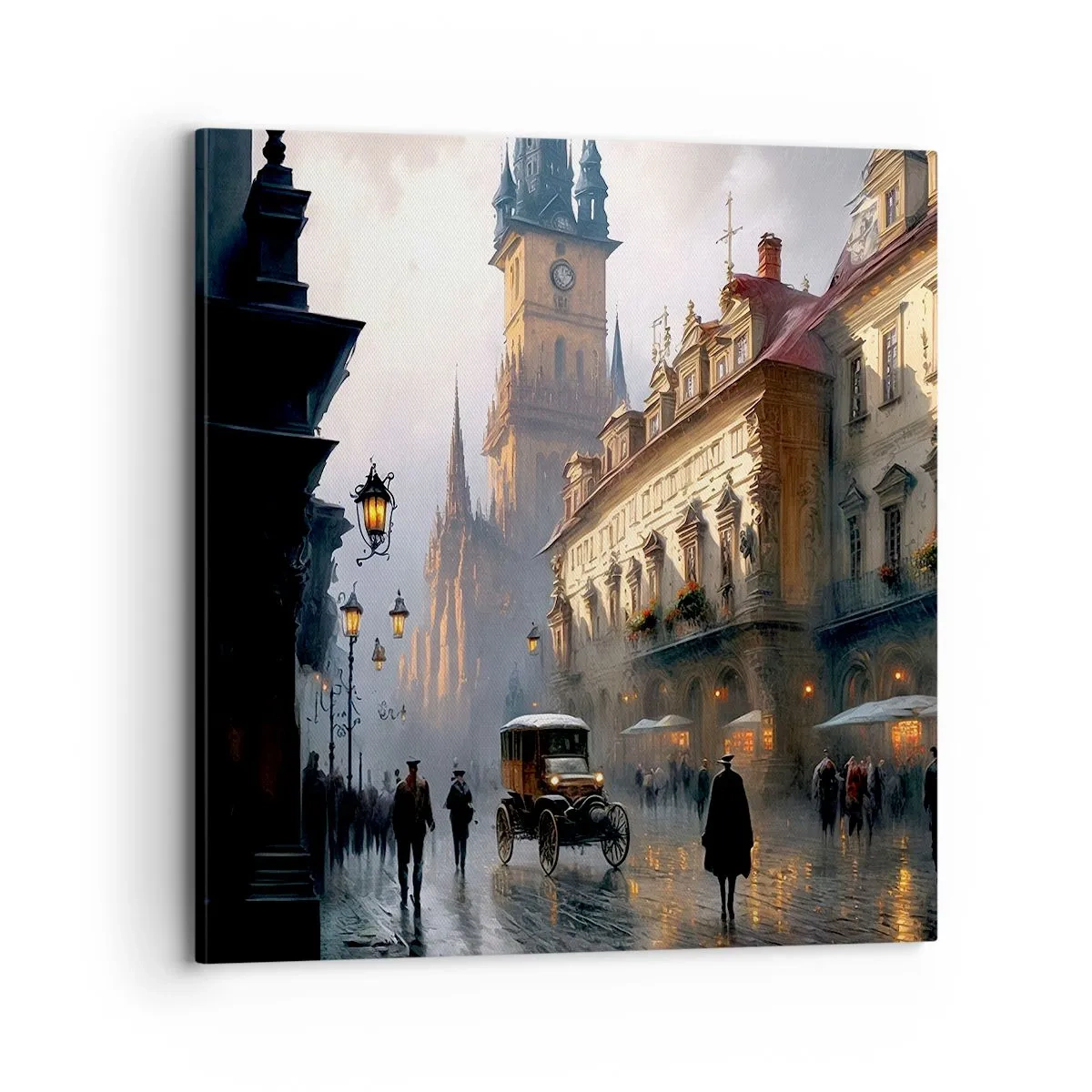 Tablou pe pânză - Magia unei seri la Praga - 70x70 cm