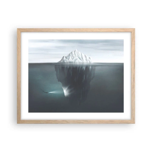 Poster în ramă de stejar deschis - Un mister subacvatic - 50x40 cm