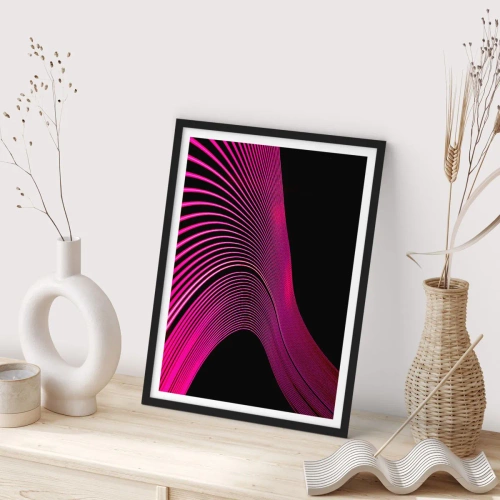 Poster în ramă neagră - Bulevardul de lumină - 70x100 cm