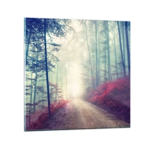 Tablou pe sticlă - Ce bine e să te trezești în zori de ziuă - 40x40 cm