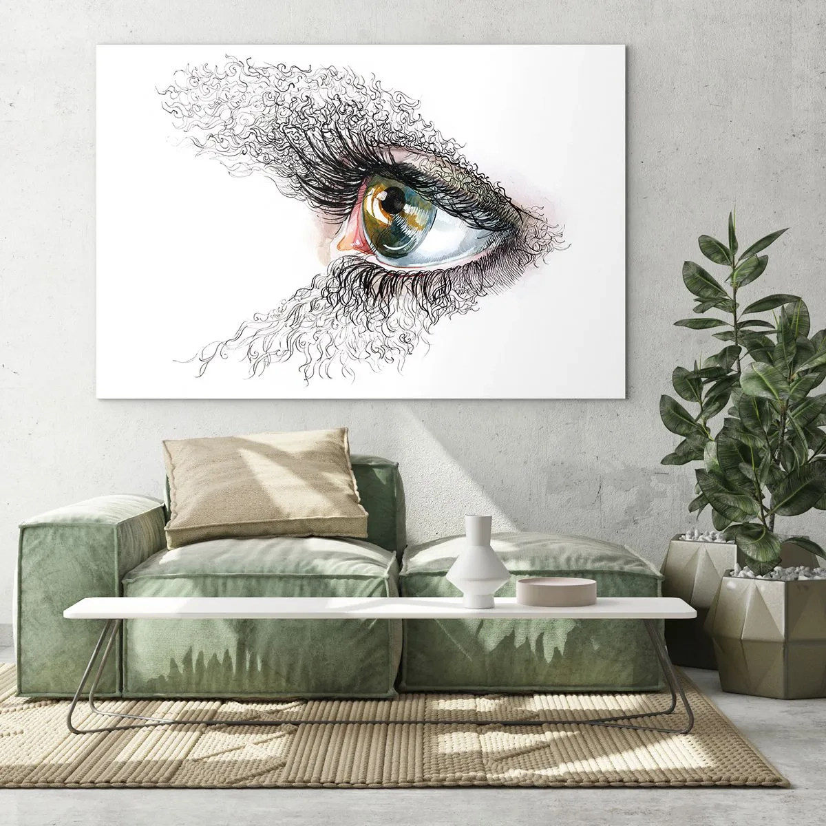 Tablou pe sticlă - Privește direct în suflet - 120x80 cm