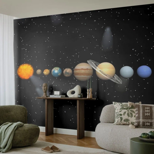 Tapet Autoadeziv Deluxe Sticker - Și planetele o iau razna, o iau razna... - Spațiu și Astronomie, Sistem solar, Planetele - 100x70 cm
