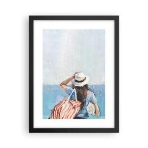 Poster în ramă neagră - Bine ați venit în concediu - 30x40 cm
