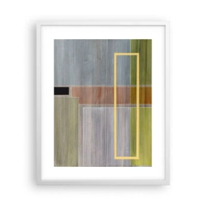 Poster în ramă albă - Drept și liniștit - 40x50 cm