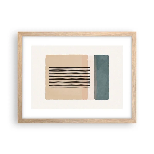 Poster în ramă de stejar deschis - Totul este în regulă - 40x30 cm