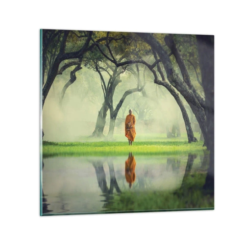 Tablou pe sticlă - Pe drumul spre iluminare - 30x30 cm