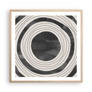 Poster în ramă de stejar deschis - Direct la subiect - 60x60 cm