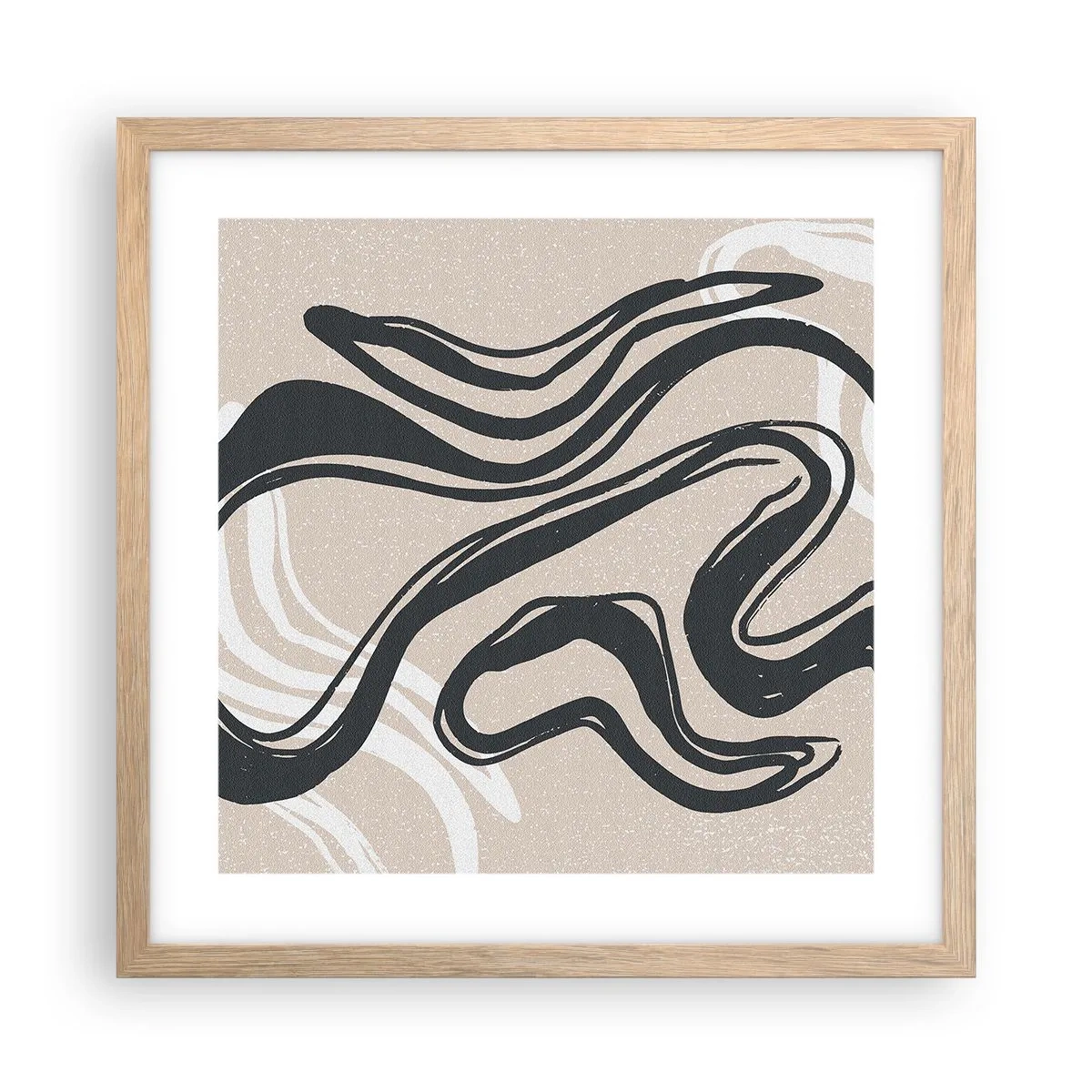 Poster în ramă de stejar deschis - Expresie multiplicată - 40x40 cm