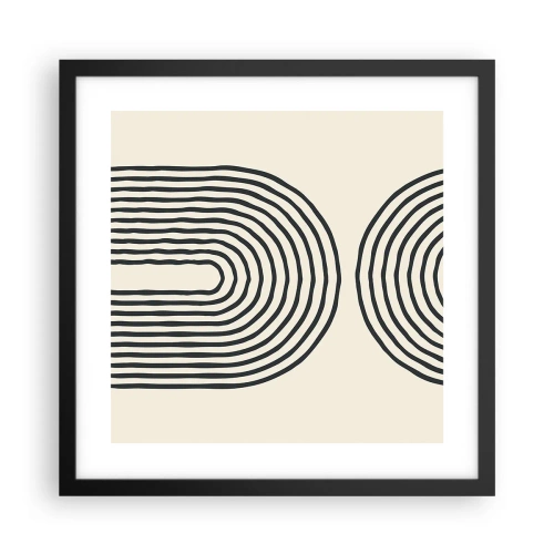 Poster în ramă neagră - În curând... - 40x40 cm