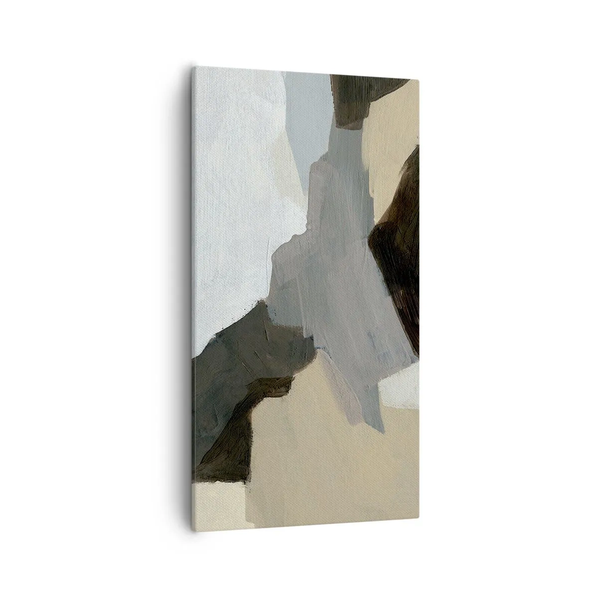 Tablou pe pânză - Abstracție: despărțirile griului - 55x100 cm