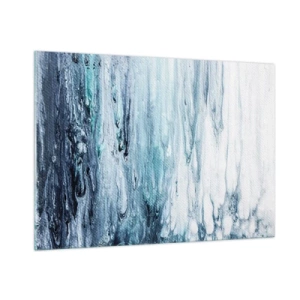 Tablou pe sticlă - Țurțuri de albastru - 100x70 cm
