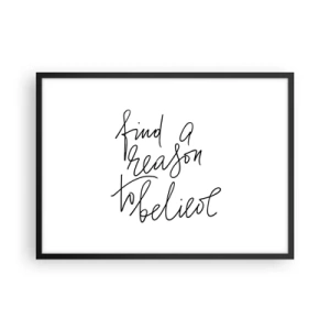 Poster în ramă neagră - Este posibil - 70x50 cm