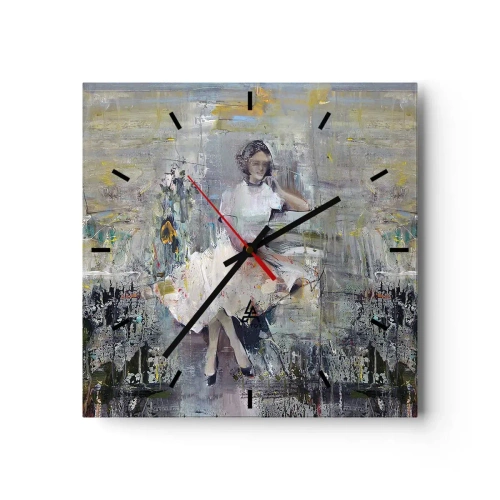 Ceas de perete - Ceas pe sticlă - Clasică și modernă - 30x30 cm