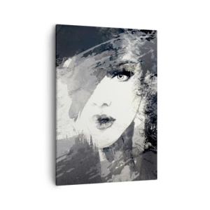 Tablou pe pânză - Din spatele unui voal gri - 50x70 cm