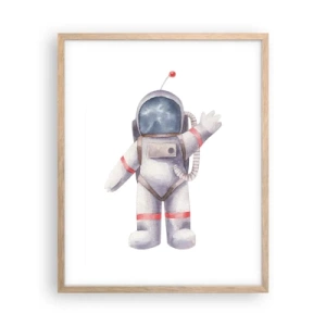 Poster în ramă de stejar deschis - Pe curând! - 40x50 cm