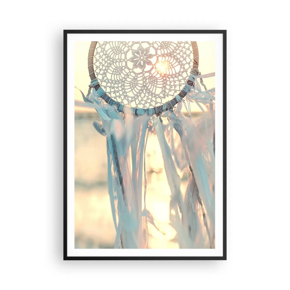 Poster în ramă neagră - Totem de dantelă - 70x100 cm