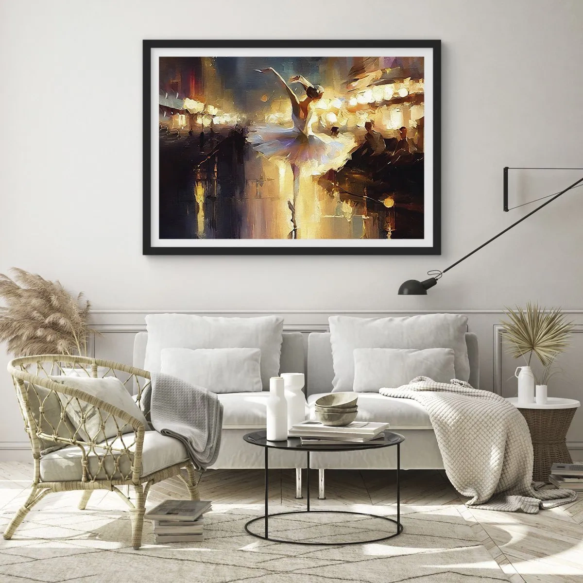 Poster în ramă neagră - Un miracol în stradă - 70x50 cm