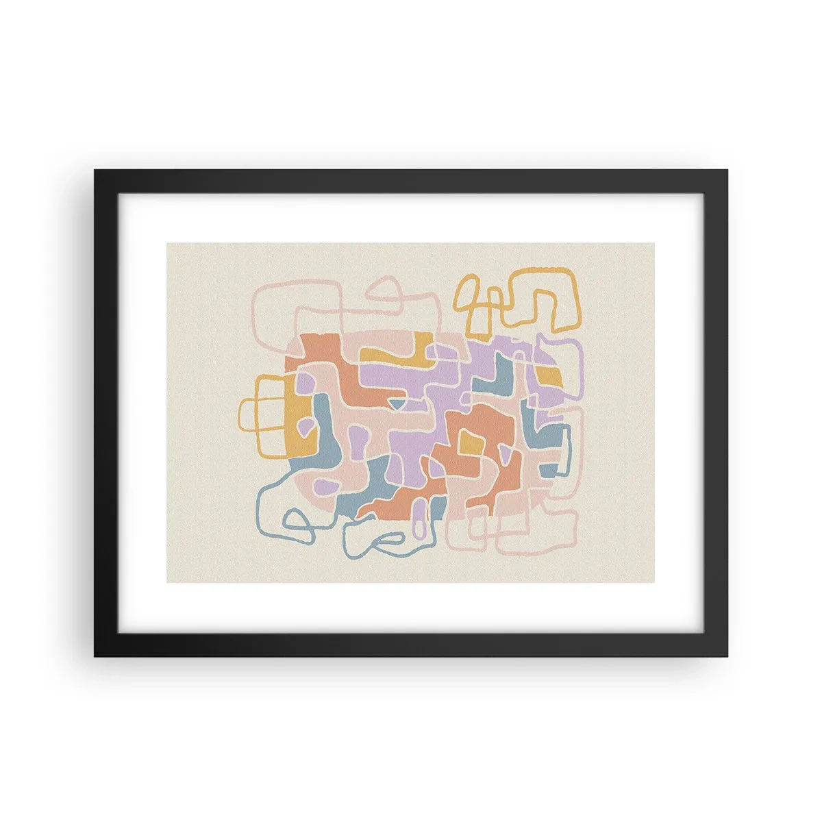 Poster în ramă neagră - Labirintul - o aventură plină de bucurie - 40x30 cm