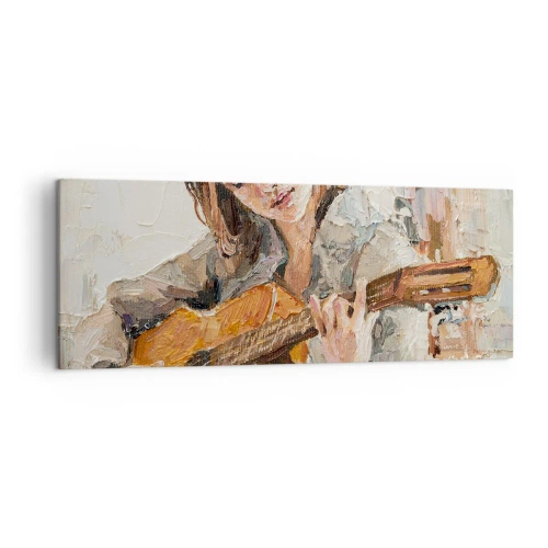 Tablou pe pânză - Concert pentru chitară și inima unei fete - 140x50 cm