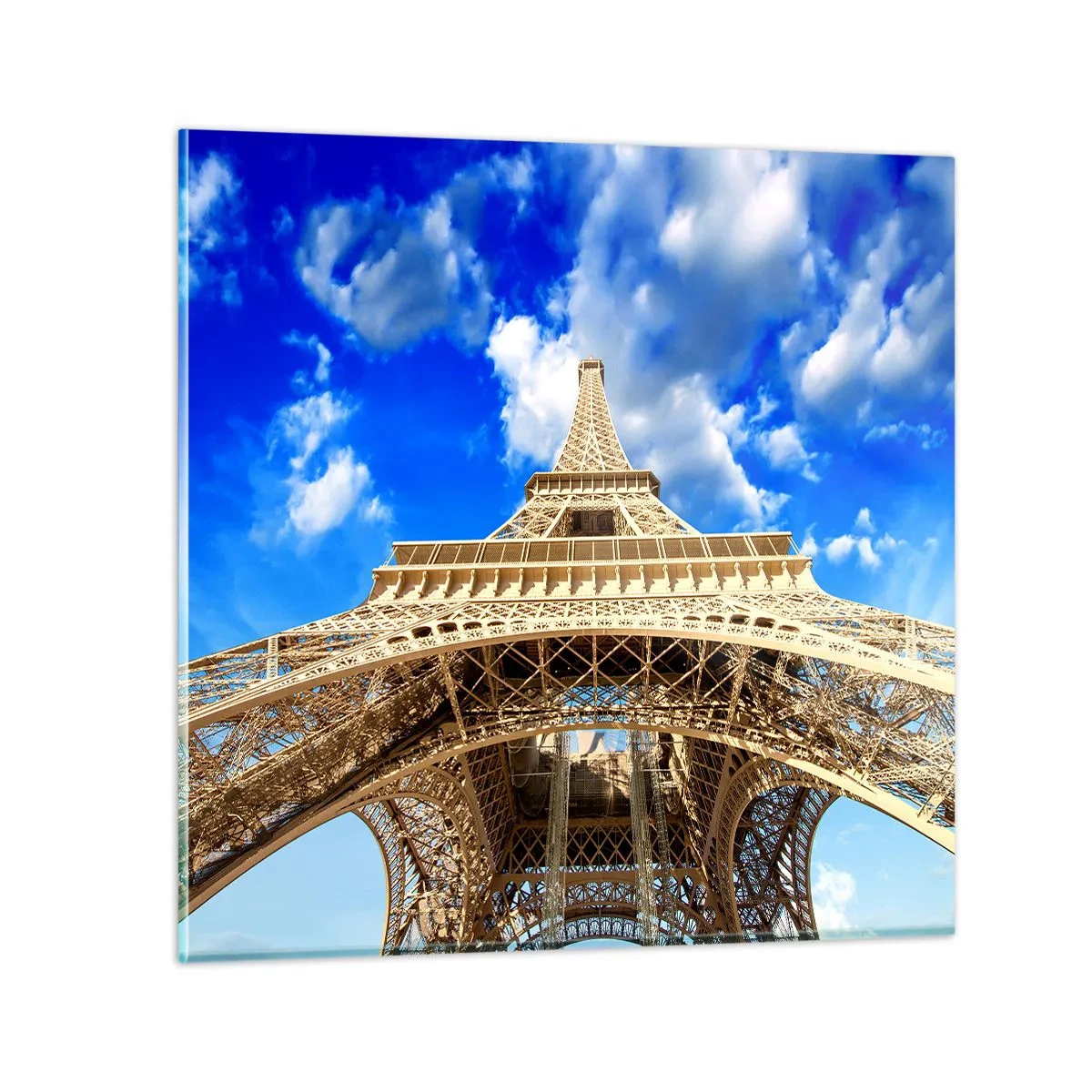 Tablou pe sticlă - Atingând cerul și norii - 50x50 cm