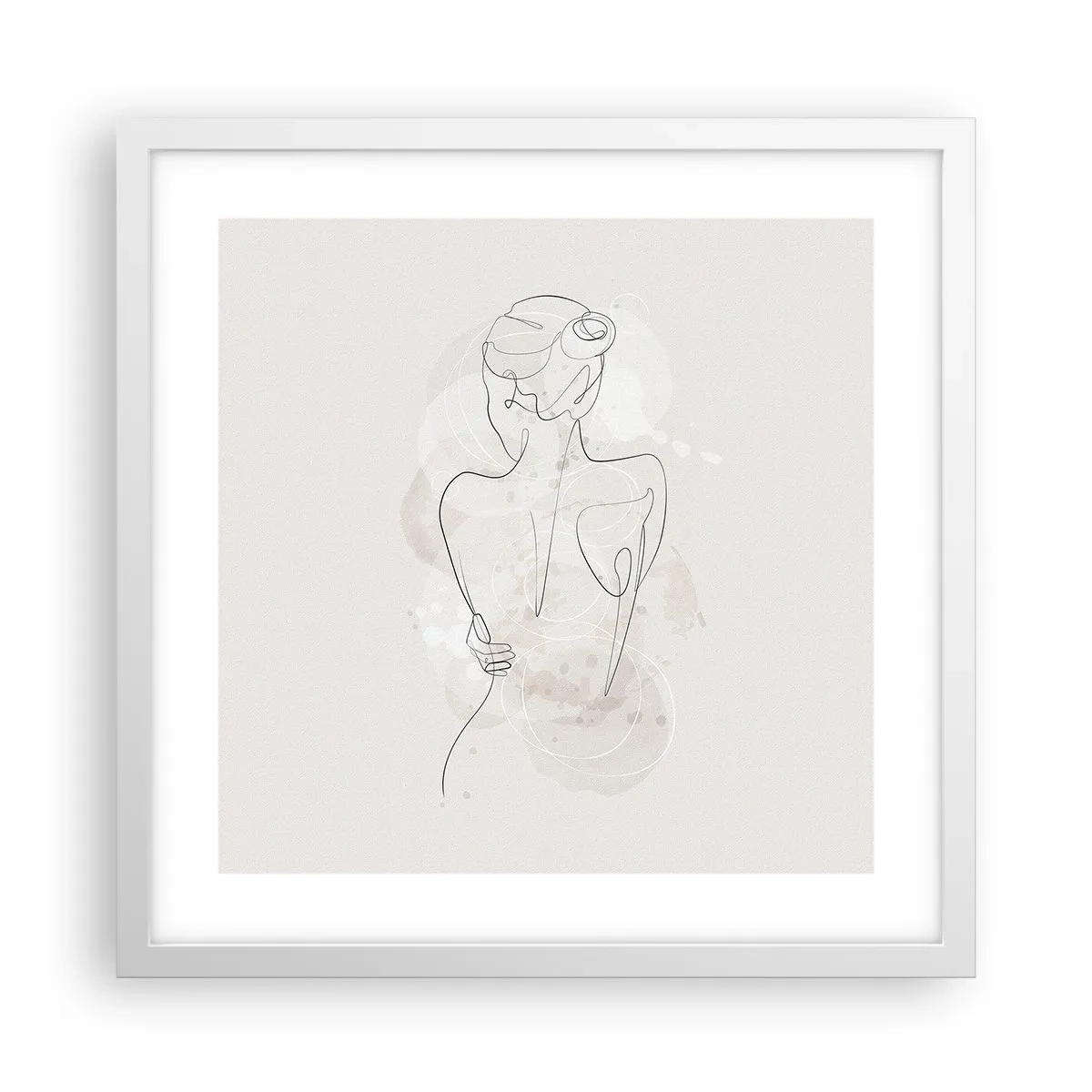 Poster în ramă albă - Ca un instrument sensibil - 40x40 cm