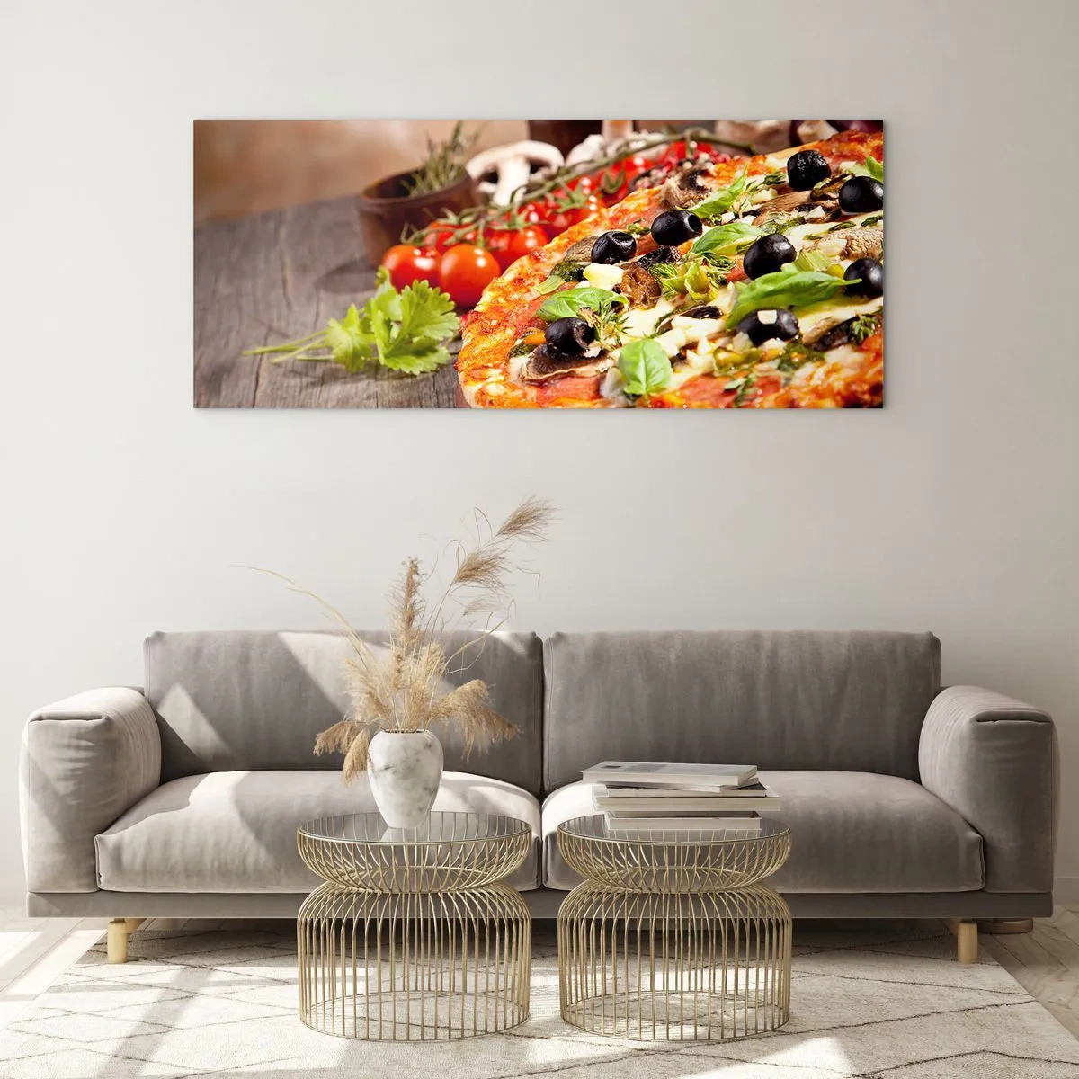 Tablou pe sticlă - Din ingredient teluric - 90x30 cm