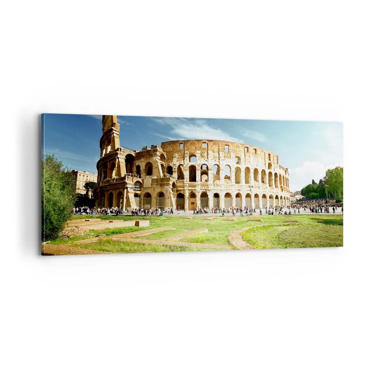 Tablou pe pânză - Încă mai poți auzi zgomotul armelor - 100x40 cm